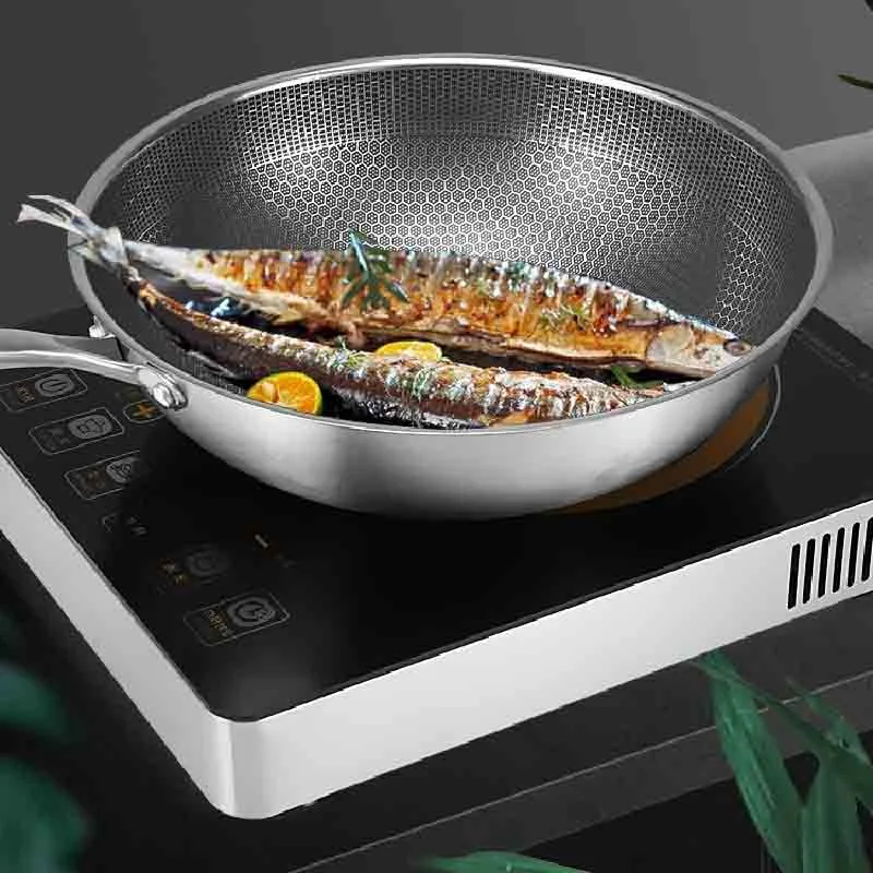 Dojuka rvs wokpan met deksel voor inductie
