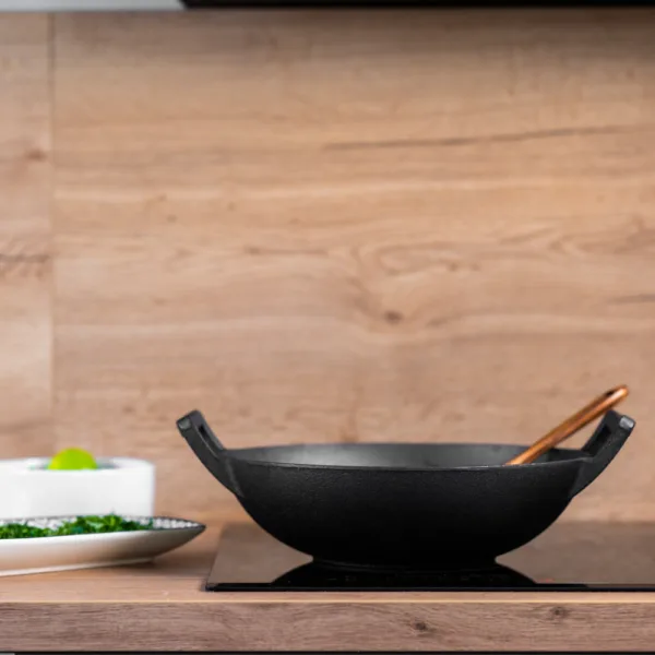 Tekari gietijzeren wokpan 32 cm voor inductie