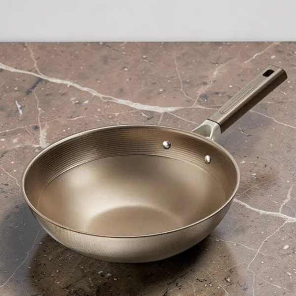 RVS wokpan met deksel