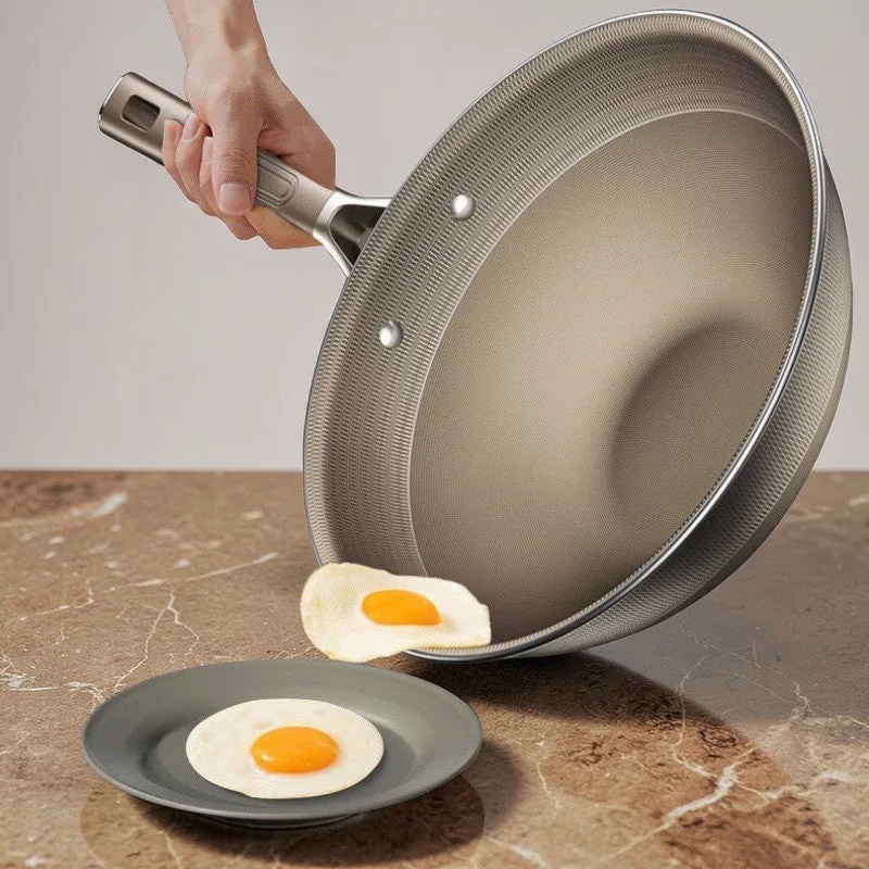 RVS wokpan met deksel