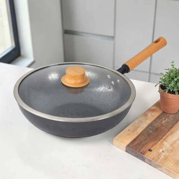 Wokpan met deksel 32 cm voor inductie