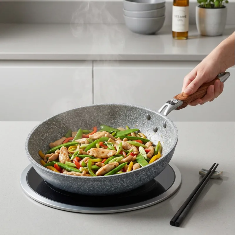 Keramische wokpan 28 cm