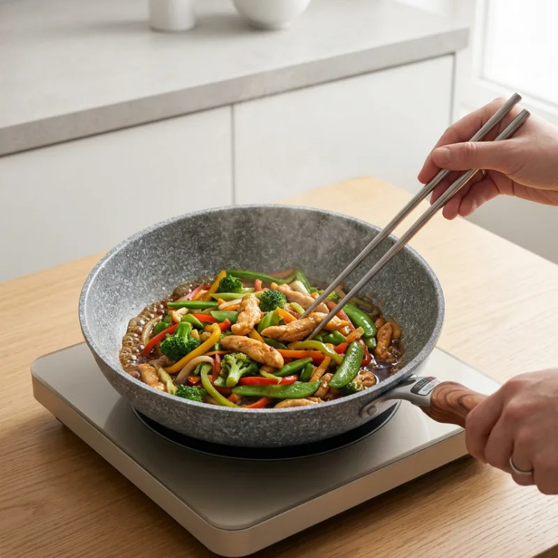 Keramische wokpan 28 cm