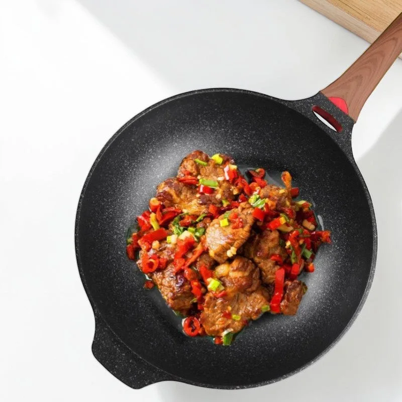 Wokpan met deksel voor inductie