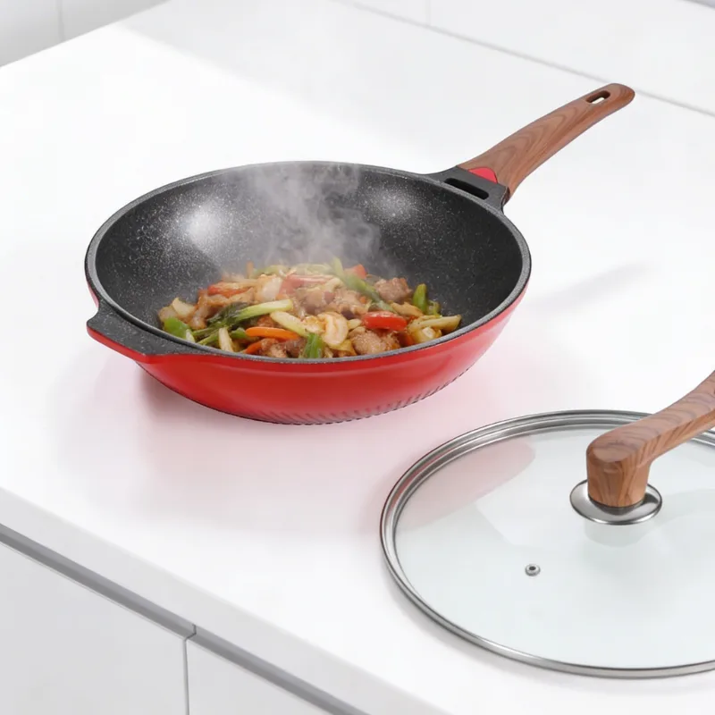 Wokpan met deksel voor inductie