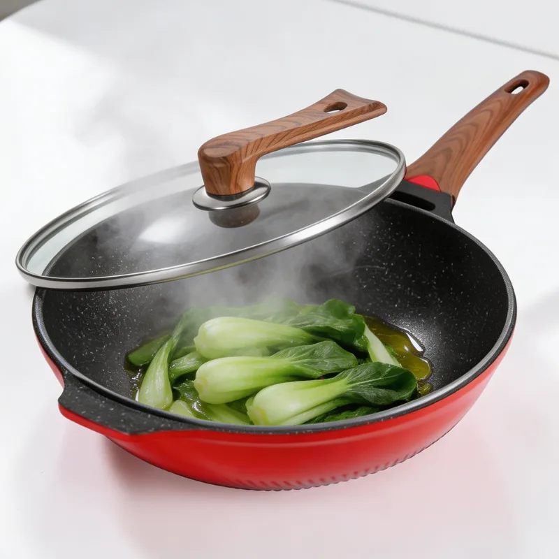 Wokpan met deksel voor inductie
