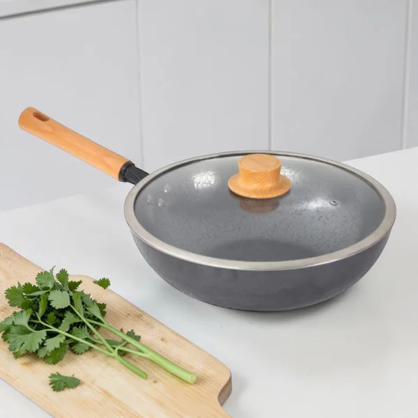 Wokpan met deksel 32 cm voor inductie