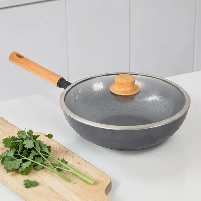 Wokpan met deksel 32 cm voor inductie
