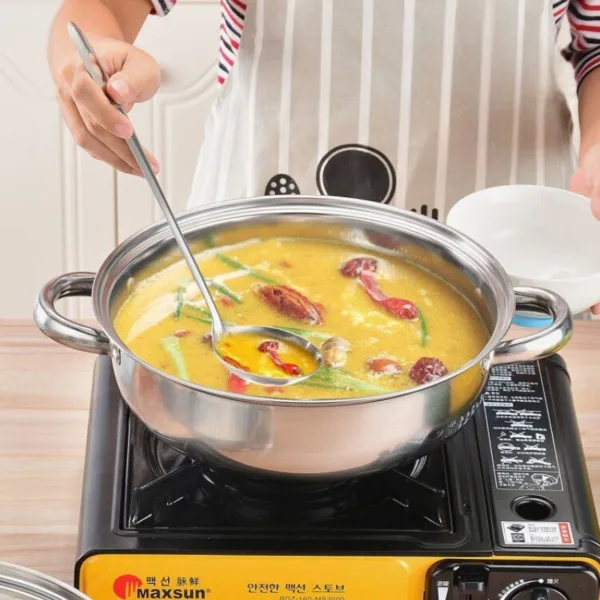 RVS wok met stoommand met deksel
