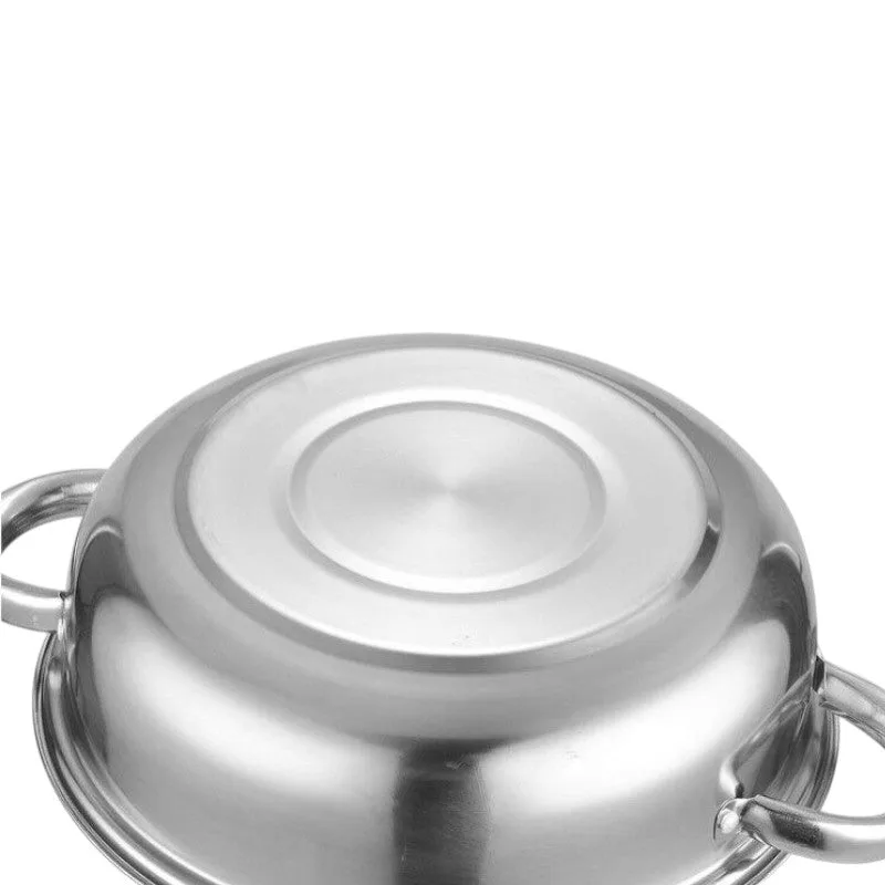 RVS wok met stoommand met deksel