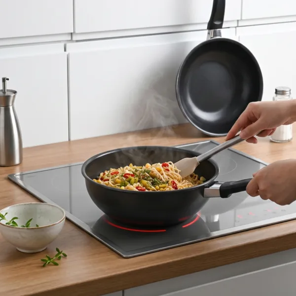 Aluminium wokpan 14-18 cm voor inductie