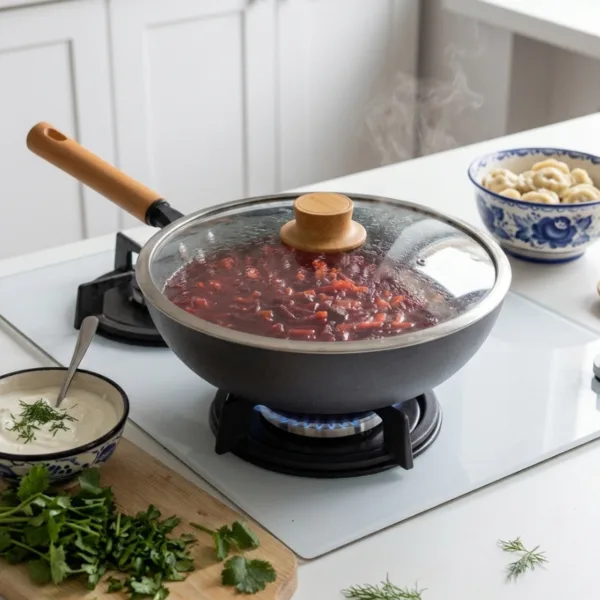 Wokpan met deksel 32 cm voor inductie