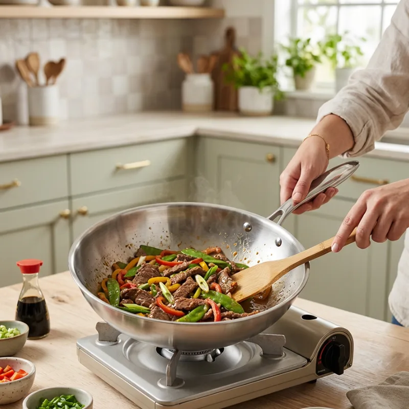 RVS wokpan voor inductie