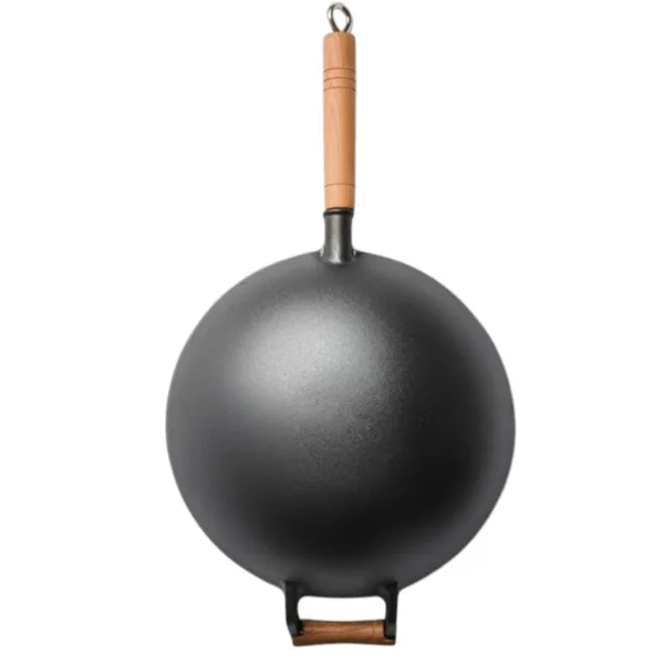 Hokan gietijzeren wokpan met deksel 32 cm