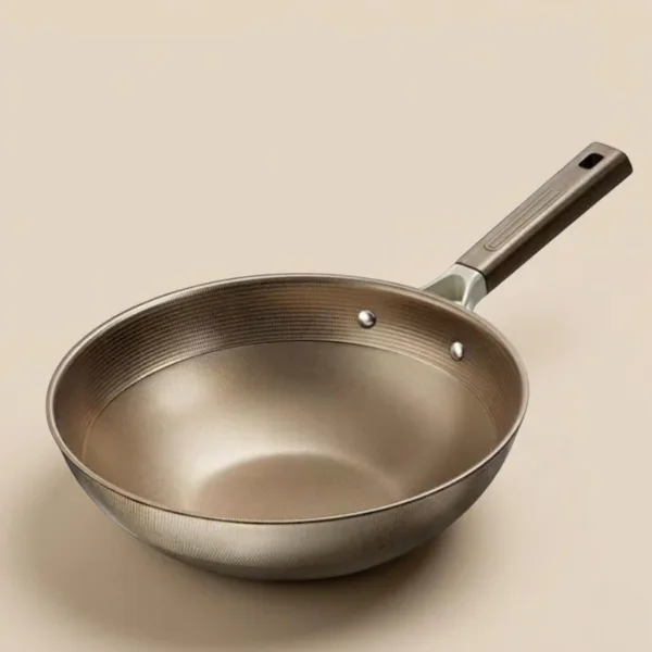 RVS wokpan met deksel