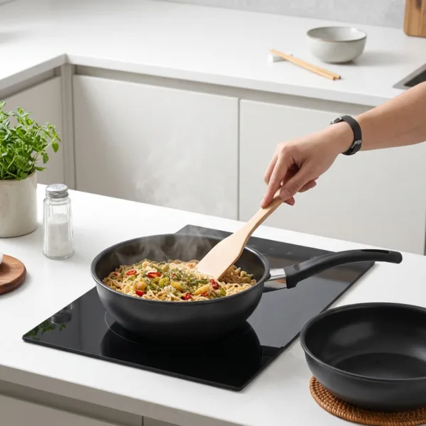 Aluminium wokpan 14-18 cm voor inductie, foto 8