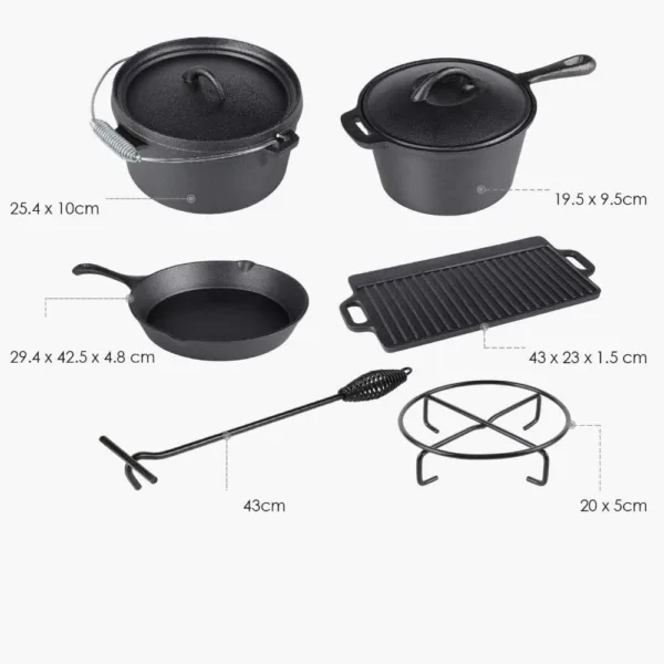 Gietijzeren wokset voor barbecue, foto 4