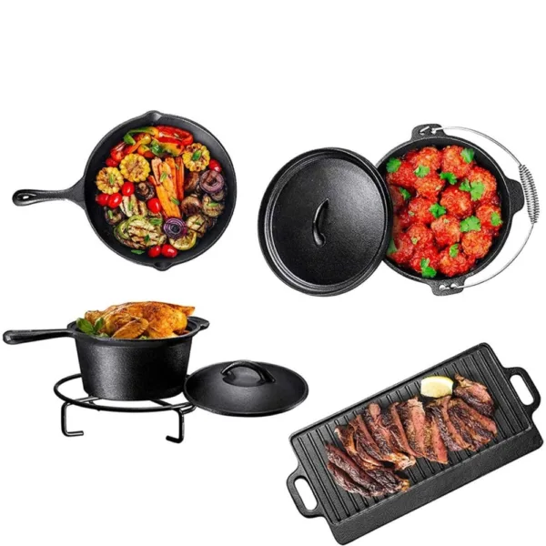 Gietijzeren wokset voor barbecue, foto 3