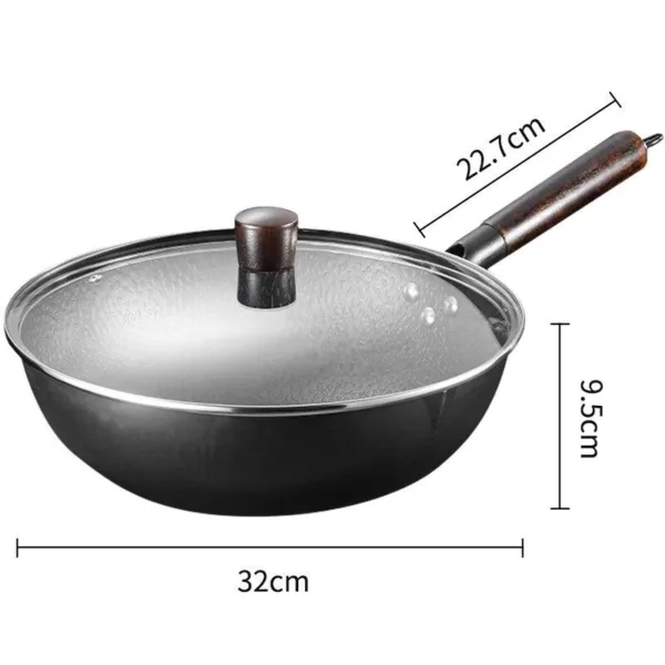 Haku stalen wokpan 32 cm voor inductie
