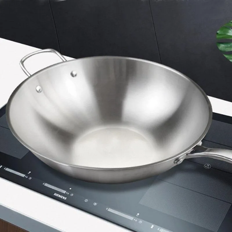 Kaimon rvs wokpan 32 cm voor inductie
