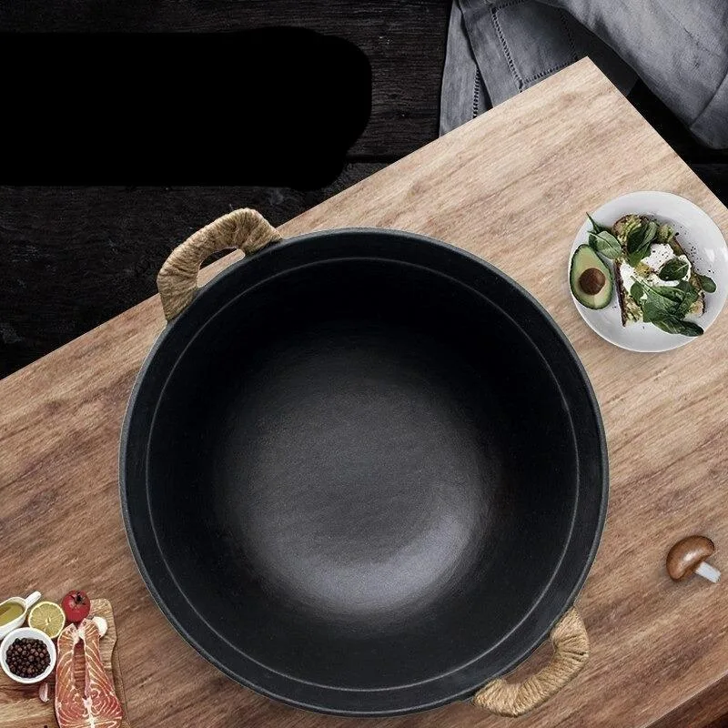 Ontake gietijzeren wokpan, foto 3