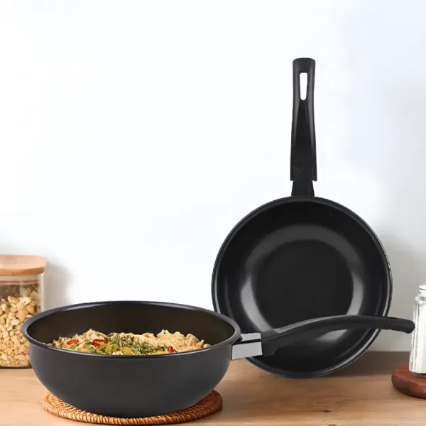 Aluminium wokpan 14-18 cm voor inductie