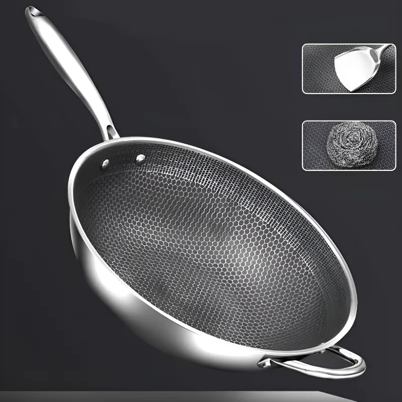 Kitaka rvs wokpan 32-34 cm voor inductie