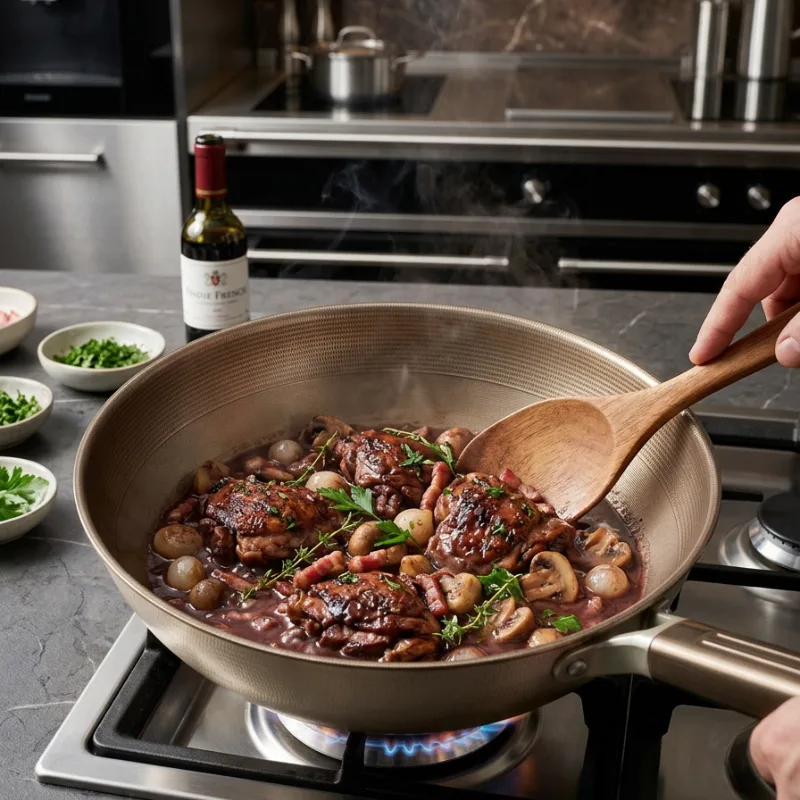 RVS wokpan met deksel, foto 11