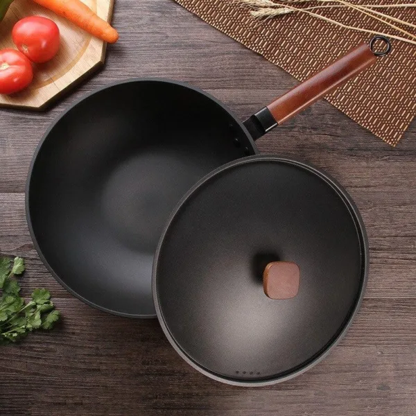 Tsukuba wokpan met deksel 32 cm, foto 7