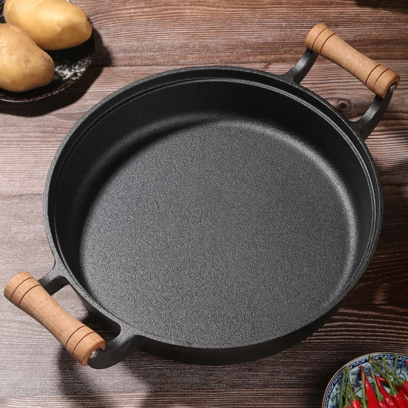 Gamaksan gietijzeren wokpan 29-31 cm