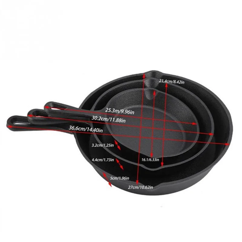 Kalda gietijzeren wokpan 14-20 cm